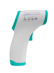 Non-contact infrared medical thermometer isolated on white