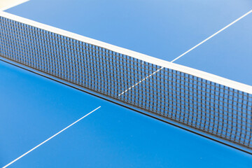 Plakat Table tennis net closeup.Ping pong
