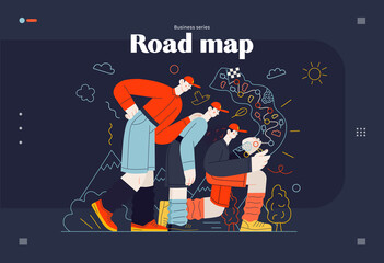 Business topics - road map, web template