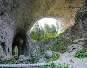 Rock formations in the Rhodopes in Bulgaria called the Marvelous Bridges