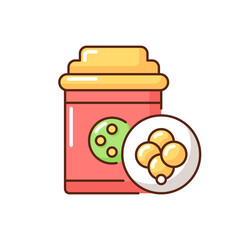 Fermentation RGB color icon. Brewery production step. Industrial manufacture to produce beer. Distillery technology. Brewing ale. Biochemical process for alcohol. Isolated vector illustration