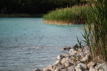 Naklejka na ściany i meble turquoise lake in Poland