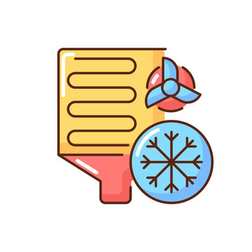 recommend clip art: Conditioning RGB color icon. Beer cooling in industrial keg. Brewery automated production. Low temperature for brewing. Industrial manufacturing process for alcohol. Isolated vector illustration