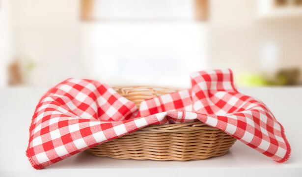 Picnic basket on the table