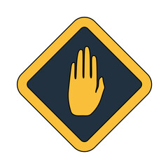 Obraz premium Icon Of Warning Hand