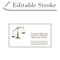 Lawyer Business Card Icon