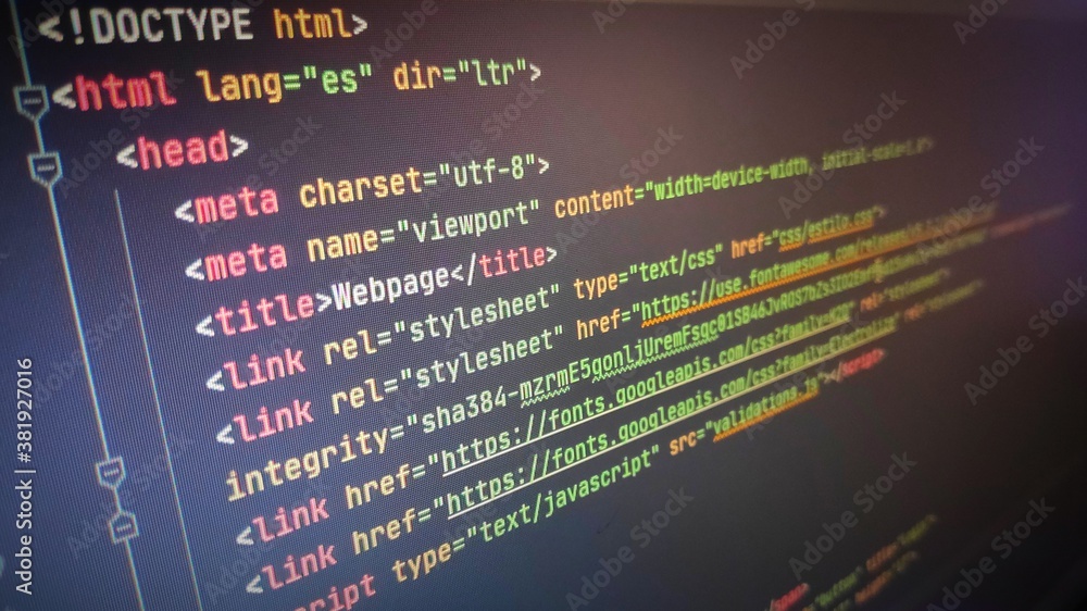 Wall mural web development with html