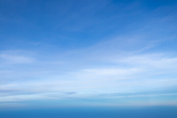 Fototapeta premium Clear blue sky with white cloud background