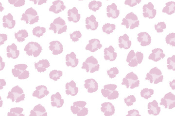 Pink seamless pattern of leopard spots