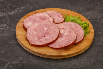 Slices of pork meat ham