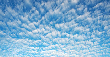 October Sky Cloudscape with Small Altocumulus Clouds