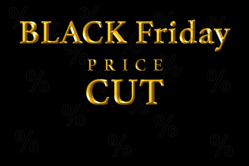 Fototapeta na wymiar black friday sale. price cut