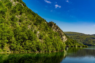 Naklejka na ściany i meble Perucac artificial lake on the Drina River in Serbia