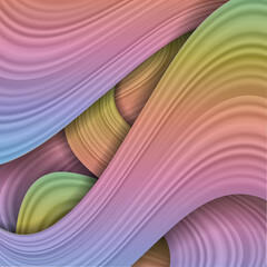 Colorful line abstract background, smooth lines, gradient design.