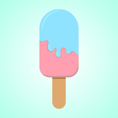 Ice cream drawing, vector illustration