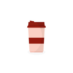 This is a paper cup isolated on a white background.