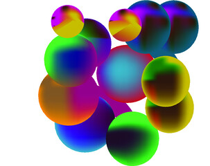 Background with Colorful Bubbles