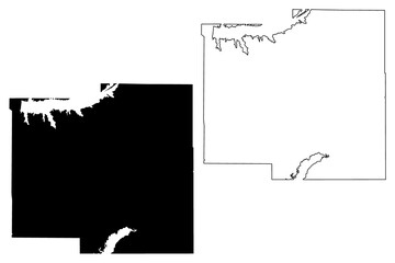 Yalobusha County, Mississippi (U.S. county, United States of America, USA, U.S., US) map vector illustration, scribble sketch Yalobusha map