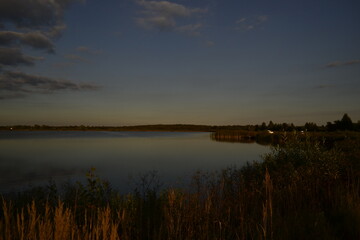 sunset over the river