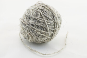 ball of gray thread
