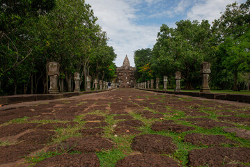 Buriram Thailand May 27, 2019 , Main Heritage building of Prasart Phanom Rung in Buriram Thailand
