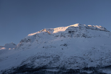 Snow-Covered Mountain in Norway