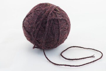 ball of brown thread