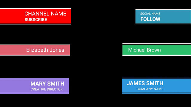 Modern Lower Third Revealed from the Side