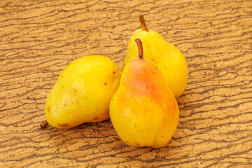 Fresh sweet pear over background