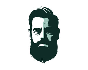 Beard logo isolated on white background