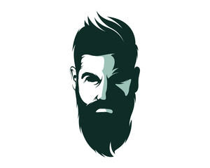 Beard logo isolated on white background