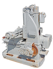 parts of old broken machine closeup