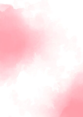 Retro watercolor image with pink watercolor texture background. Creative artistic background. Abstract summer background.