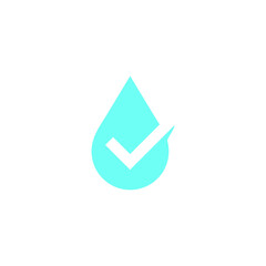 water drop logo check vector abstract  icon illustrations