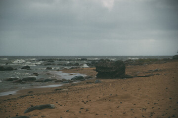 storm on the beach