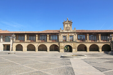 Fototapeta premium Main Square in Santo Domingo de la Calzada, Spain 