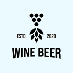abstract wine logo. beer icon