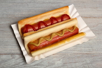 Hot Dog with Ketchup and Mustard