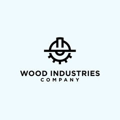 abstract saw logo. construction icon