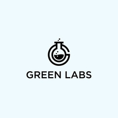 abstract g logo. lab icon