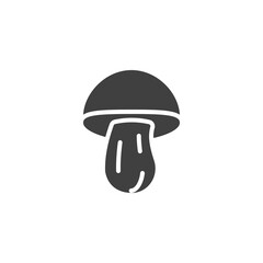 Mushroom vector icon. filled flat sign for mobile concept and web design. Champignon mushroom glyph icon. Symbol, logo illustration. Vector graphics
