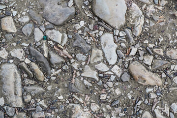 old stone walkway texture for background and design concept. top view. flat lay. Horizontal