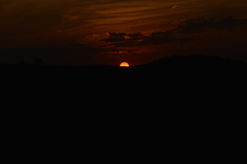 sunset in the mountains