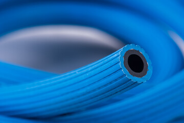 Hose for conveying oxygen in industrial applications, close-up