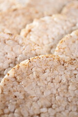 Rice cakes. Macro.