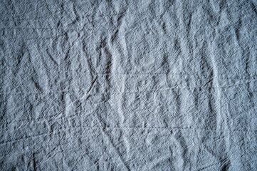background concept linen with folds from washing and crumpled