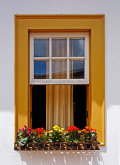 Colonial window in Tiradentes, Minas Gerais, Brazil