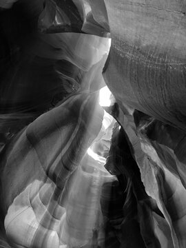 black and white antelope canyon