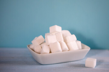 sugar cubes in a bowl