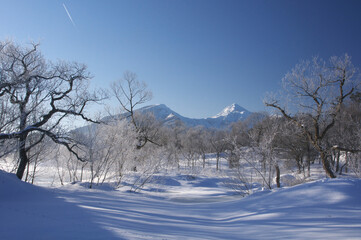 冬の磐梯山